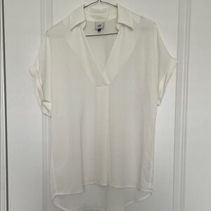 CAbi Ivory V-Neck Blouse